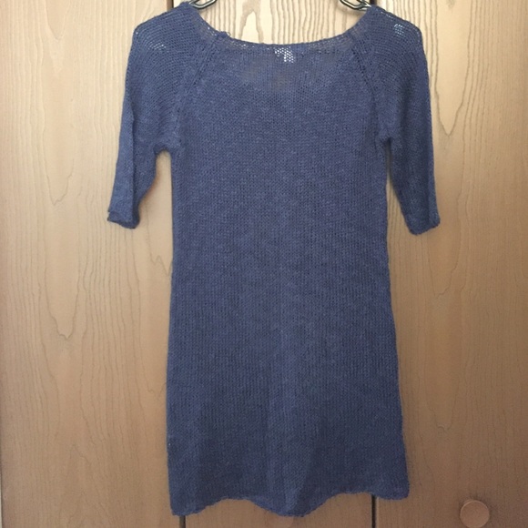 Open Knit Dark Blue Sweater - Picture 2 of 2