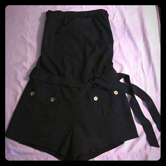 Strapless romper