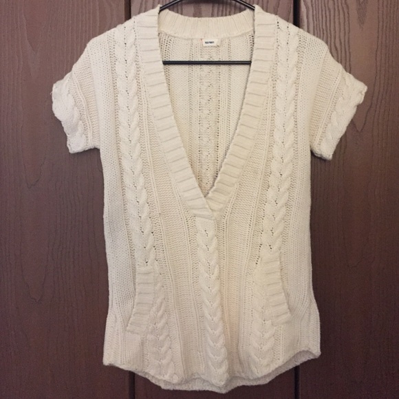 Old Navy Sweaters - Cream Short Sleeve Sweater