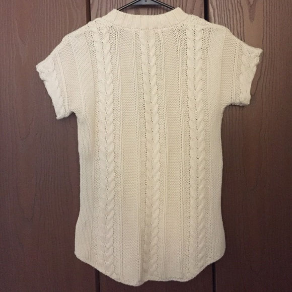 Cream Short Sleeve Sweater - Picture 2 of 2