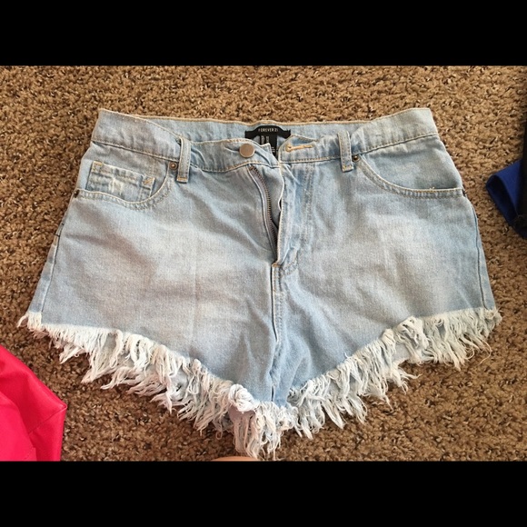 High wasted denim short