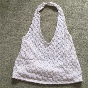 Garage Lace Halter Crop Top