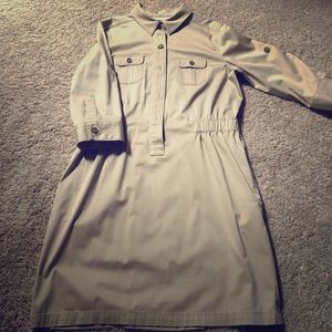 Ann Taylor Loft Safari Dress L