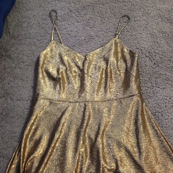 Gold shimmery dress