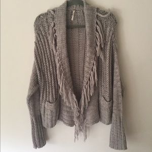 Free People Silver Sweater Size M