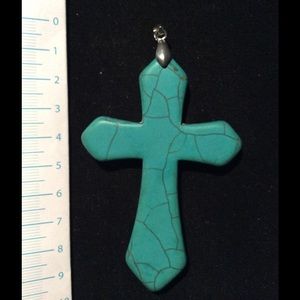 Free people Turquoise Cross Pendant