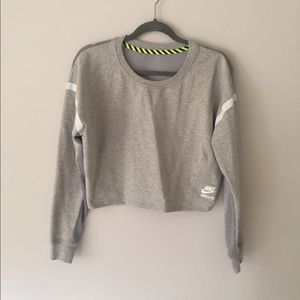 Nike Track & Field Gray Mesh Back Sweatshirt