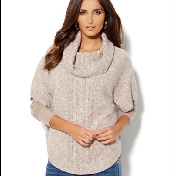 Cowl neck poncho