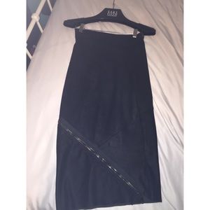 Isabel Benenato Leather Skirt