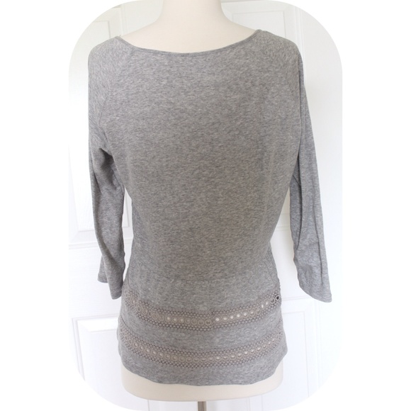 Grey Flowy Peplum Top - Picture 2 of 3