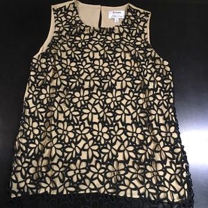 NWOT Lela Rose lace overlay top