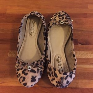 Leopard print flats