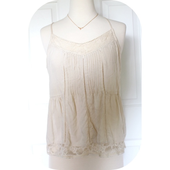 Cream Lace Tank