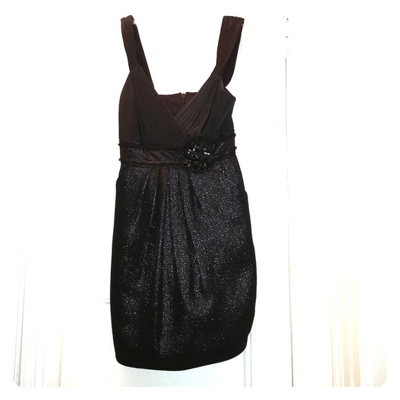 BCBG Maxazria black dress.