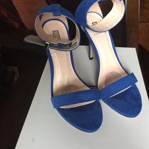 Blue Signature open toe heel