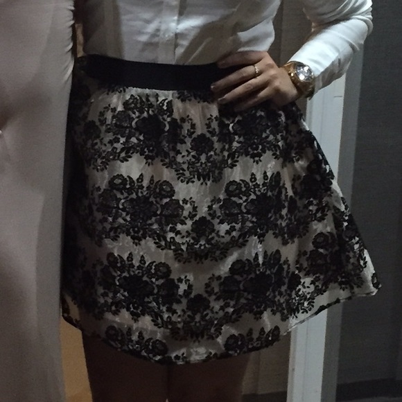Express .  floral lace skirt