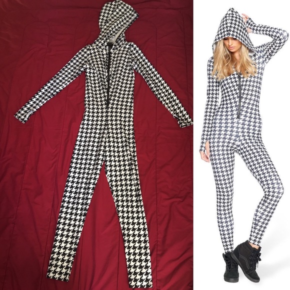Black Milk Clothing Houndstooth Snuggle Suit