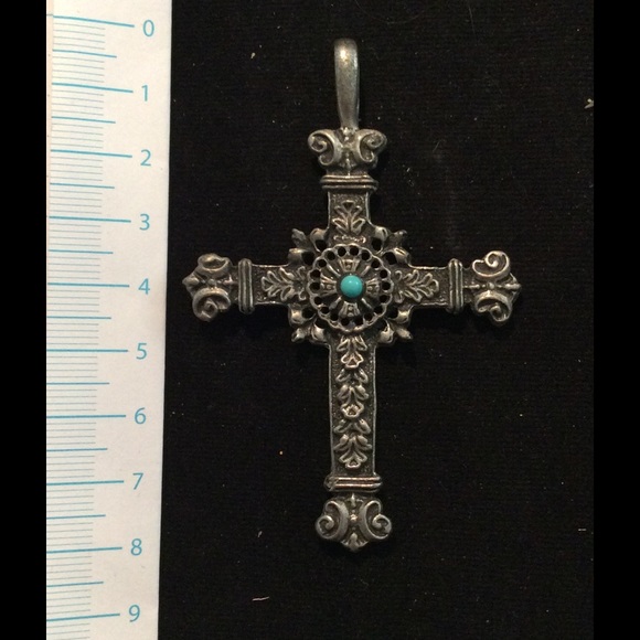 Lucky Brand silver cross pendant