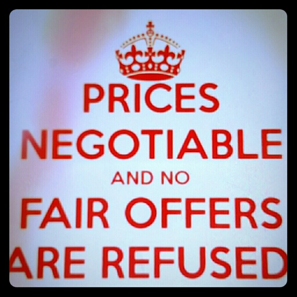 All prices are negotiable! 😊