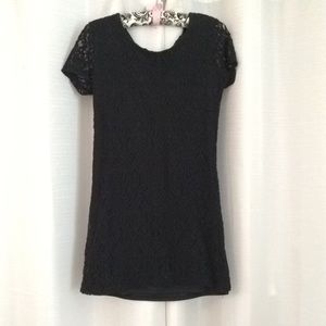 Black Lace TShirt Dress