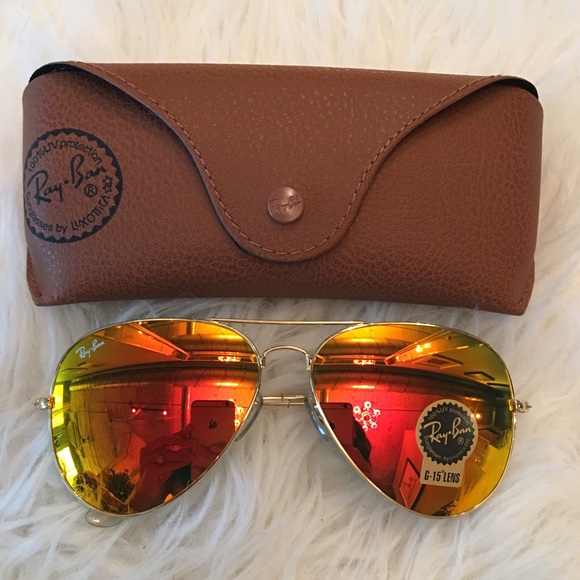 Oversized Orange Ray Bans