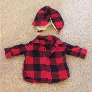 Baby Gap flannel and hat