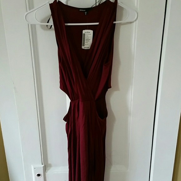 Long open side slit dress