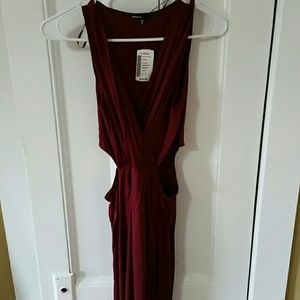 Long open side slit dress