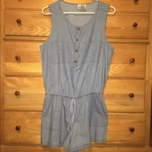 Blue jean romper