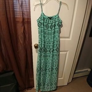 Black and turcouise dress