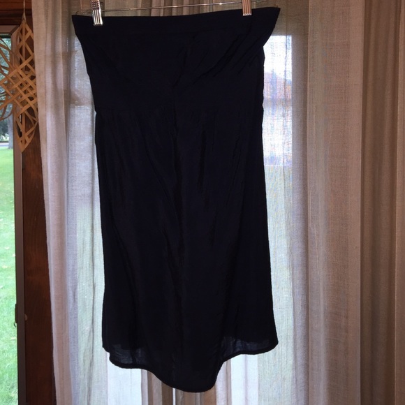 Strapless Navy Dress