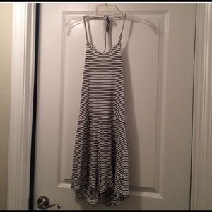 Black and White Striped Romper