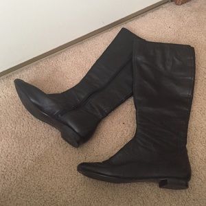 Faux leather boots