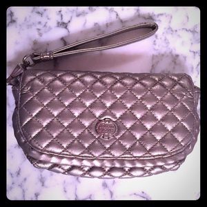 Armani Exchange Metallic Leather Clutch