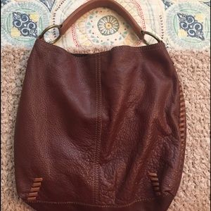 Lucky brand slouchy leather hobo shoulder bag
