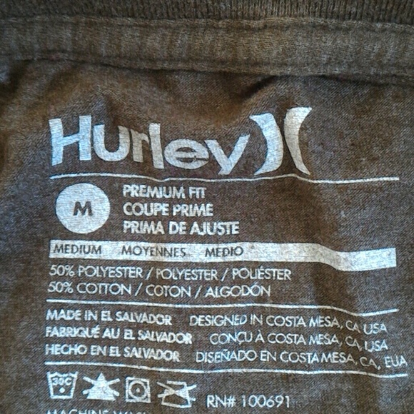 Hurley Brown Tee Shirt - Picture 4 of 4