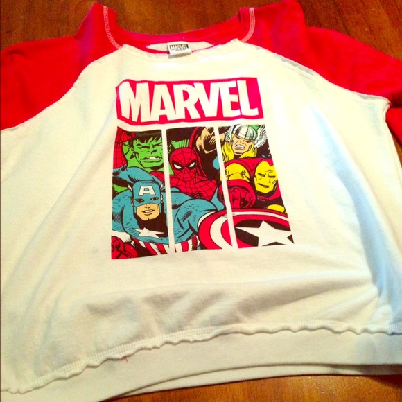 White and red baseball long sleeve shirt.