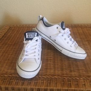 White Leather Converse - All Star