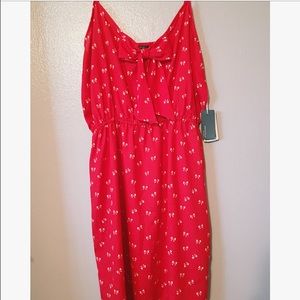 NWT Forever 21 Dress: Red with White Bows