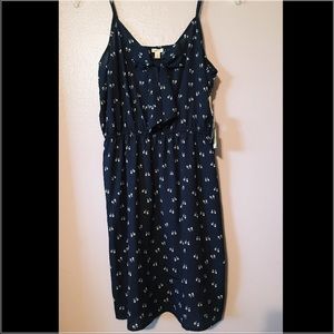 NWT Forever 21 Dress: Navy with White Bows
