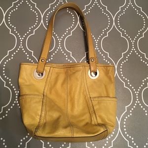 Vintage Yellow Fossil Bag