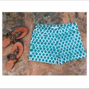 Anne Taylor LOFT printed Linen shorts