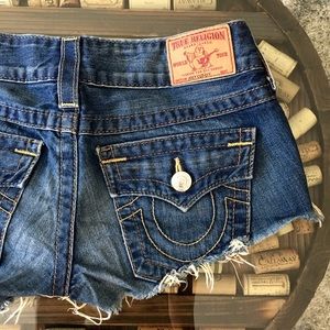 True Religion cut-off shorts