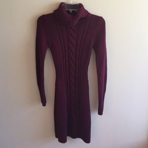 Burgundy sweater dress
