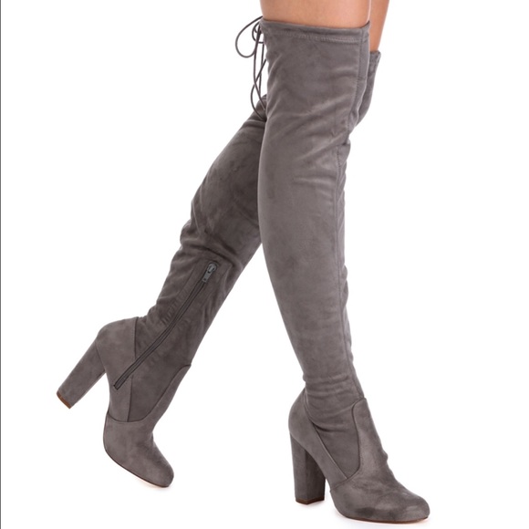 Shoes - 💥final sale 💥Grey over the knee boots