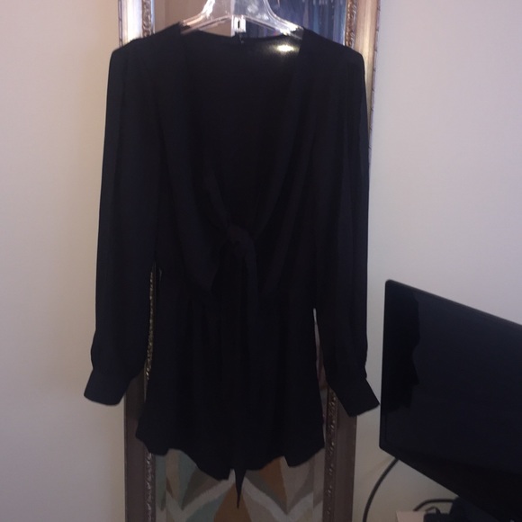 black long sleeve romper