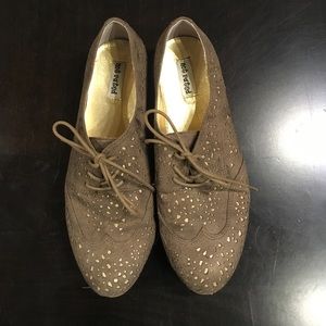 Cool Suede and Gold Wingtips