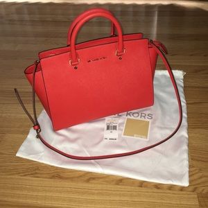 Michael Kors Selma large leather satchel