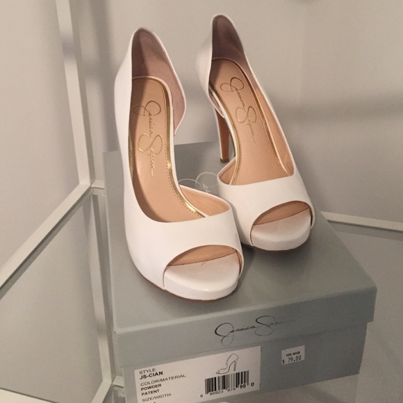Jessica Simpson Peep Toe Pumps, Size 8