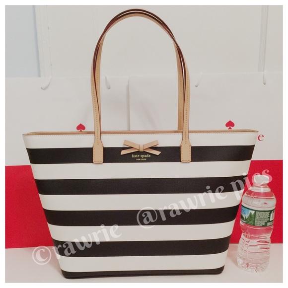kate spade Handbags - SALE New Kate Spade large striped travel zip tote